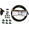 deluxe dual-line black all-in-one mat kit combines drip irrigation and plastic mulch.